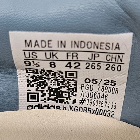 Adidas Sambae x Liberty London Sneakers JQ6046 Blue Floral Women's Size 9.5 - Picture 8 of 10